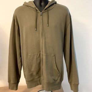 Large olive zip up hoodie from J Crew